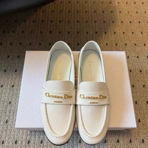Dior Cream Slip-On Shoes